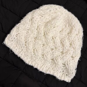 ALDO Cozy White Knit Beanie
